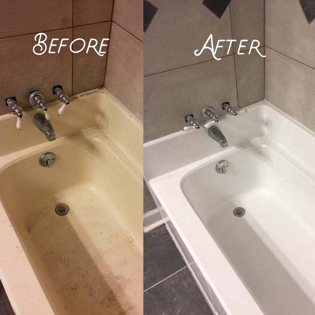 Old tub showing signs of wear brought back to new life