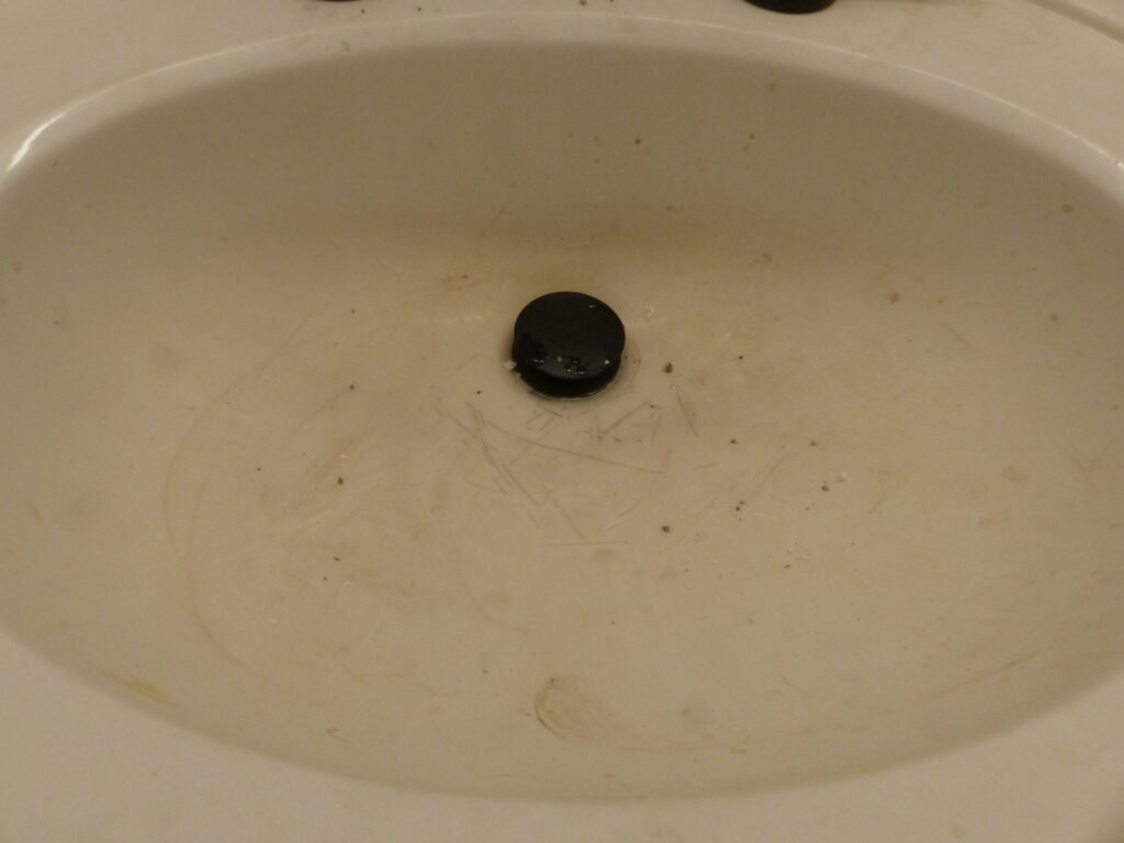 Vanity sink in need of a re-glaze