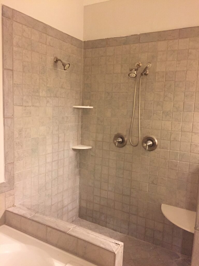 Old Shower in need for fresh new touch - more complex solution